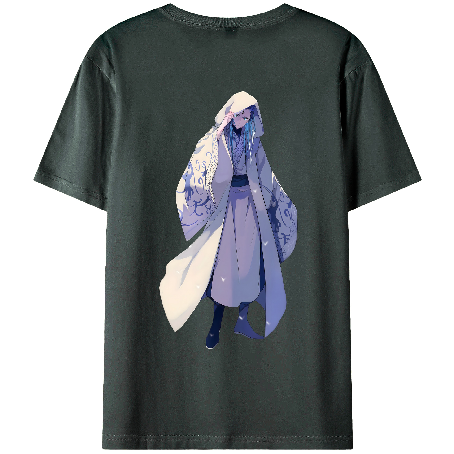（画像用） Ne Zha 2 ナタ 魔童の大暴れ 綿100％ メンズ半袖Tシャツ（バックプリント） 通気性